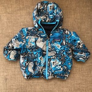 EUC Patagonia Baby Reversible Down Sweater Hoody 6-12 months